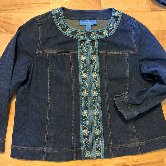 Denim Jacket with Beading - Picture 1 of 12